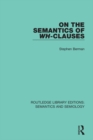 On the Semantics of Wh-Clauses - eBook