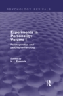Experiments in Personality: Volume 1 (Psychology Revivals) : Psychogenetics and psychopharmacology - eBook