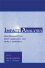 Impact Analysis : How Research Can Enter Application and Make A Difference - eBook