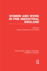 Women and Work in Pre-industrial England - eBook