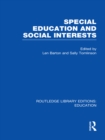 Special Education and Social Interests (RLE Edu M) - eBook
