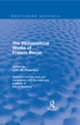 The Philosophical Works of Francis Bacon - eBook