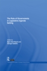 The Role of Governments in Legislative Agenda Setting - eBook