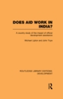 Does Aid Work in India? : A Country Study of the Impact of Official Development Assistance - eBook