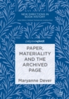 Paper, Materiality and the Archived Page - eBook
