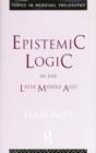 Epistemic Logic in the Later Middle Ages - Book