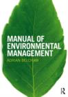 Manual of Environmental Management - Book