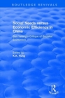 Social needs versus economic efficiency in China : Sun Yefang's critique of socialist economics / edited and translated with an introduction by K.K. Fung. : Sun Yefang's critique of socialist economic - Book