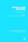 Speech and Reading : A Comparative Approach - Book