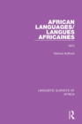 African Languages/Langues Africaines : Volume 1 1975 - Book