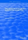 CRC Handbook of Sample Size Guidelines for Clinical Trials - Book