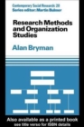 Research Methods and Organization Studies - Book