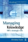 Managing for Knowledge - HR's Strategic Role - Book