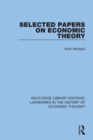 Selected Papers on Economic Theory - Book
