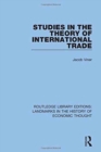 Studies in the Theory of International Trade - Book