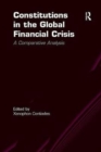 Constitutions in the Global Financial Crisis : A Comparative Analysis - Book