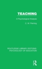 Teaching : A Psychological Analysis - Book