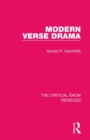 Modern Verse Drama - Book