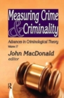 Measuring Crime and Criminality - Book