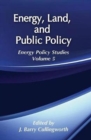 Energy, Land and Public Policy - Book
