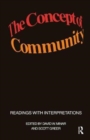 The Concept of Community : Readings with Interpretations - Book