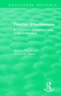 Teacher Effectiveness : An Annotated Bibliography and Guide to Research - Book