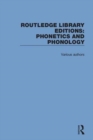 Routledge Library Editions: Phonetics and Phonology - Book