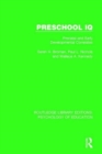 Preschool IQ : Prenatal and Early Developmental Correlates - Book