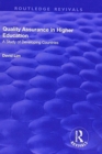 Quality Assurance in Higher Education : A Study of Developing Countries - Book