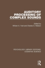Auditory Processing of Complex Sounds - Book