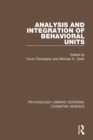 Analysis and Integration of Behavioral Units - Book