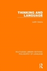 Thinking and Language - Book