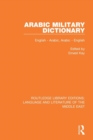 Arabic Military Dictionary : English-Arabic, Arabic-English - Book