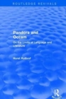 Routledge Revivals: Pandora and Occam (1992) : On the Limits of Language and Literature - Book