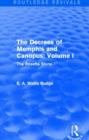 The Decrees of Memphis and Canopus: Vol. I (Routledge Revivals) : The Rosetta Stone - Book