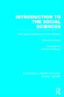 Introduction to the Social Sciences (RLE Social Theory) - Book