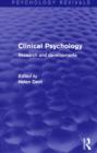 Clinical Psychology : Research and Developments - Book