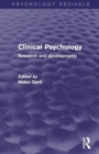 Clinical Psychology : Research and Developments - Book