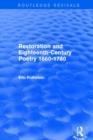 Restoration and Eighteenth-Century Poetry 1660-1780 (Routledge Revivals) - Book