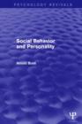 Social Behavior and Personality - Book