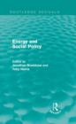 Energy and Social Policy (Routledge Revivals) - Book