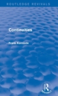 Continuities (Routledge Revivals) - Book