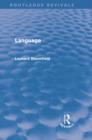 Language (Routledge Revivals) - Book