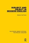 Subject and Object in Modern English - Book