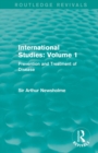 International Studies: Volume 1 (Routledge Revivals) : Prevention and Treatment of Disease - Book