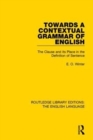 Towards a Contextual Grammar of English : The Clause and its Place in the Definition of Sentence - Book