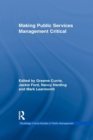 Making Public Services Management Critical - Book