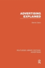 Advertising Explained (RLE Advertising) - Book