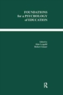 Foundations for A Psychology of Education - Book