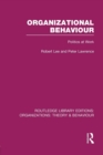 Organizational Behaviour (RLE: Organizations) : Politics at Work - Book
